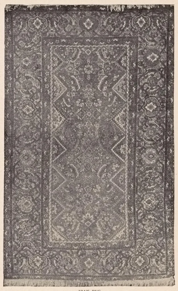 An illustration from Art panels from the handlooms of the Far Orient as seen by native rug weavers, 1910, leaf 34