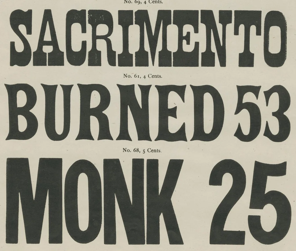 An illustration from Specimens of holly wood type, 1880, leaf 10