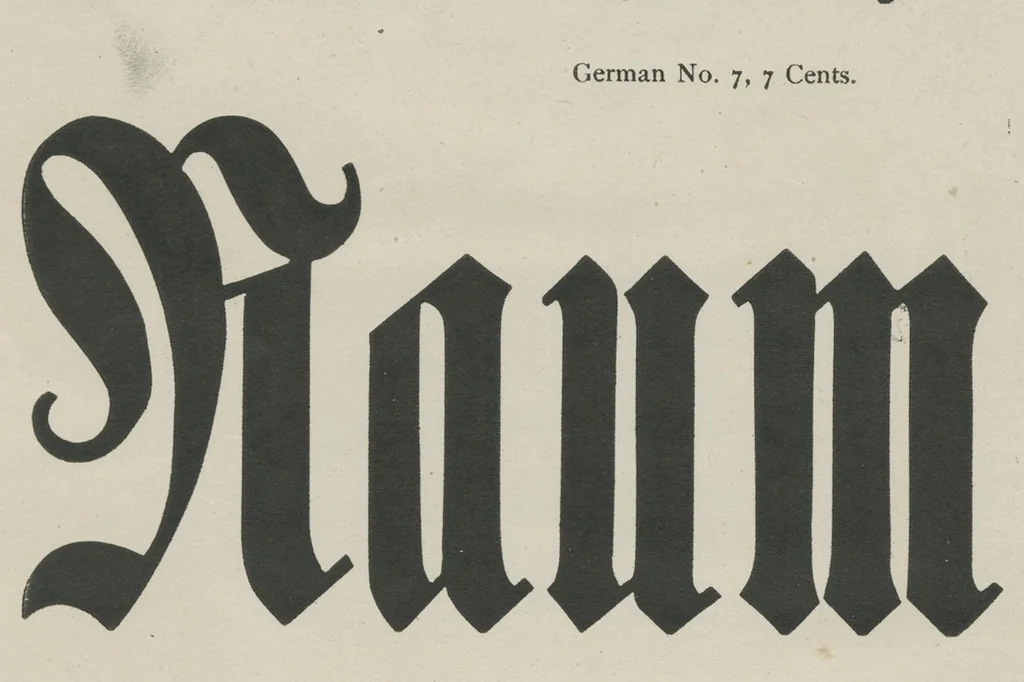 An illustration from Specimens of holly wood type, 1880, leaf 14