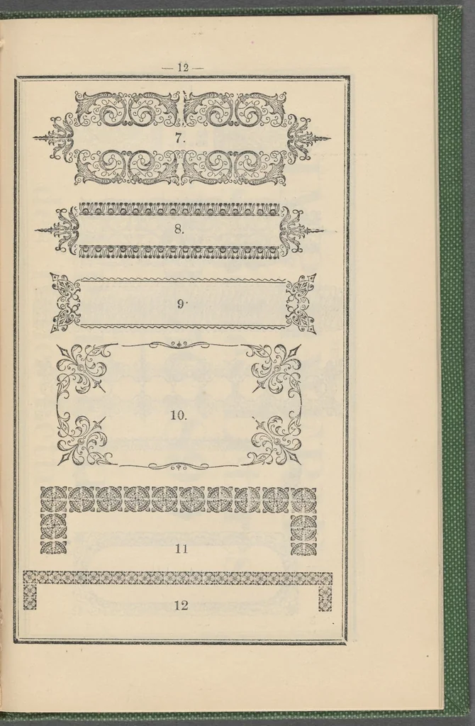 An illustration from Barnāmij al-ḥurūf al-mawjūdah fī al-maṭbaʻah al-madhkūrah = Un échantillon des caractères de l'Imprimerie des belles-lettres = Specimens of types found in the Adabeat Press, 1880, leaf 17