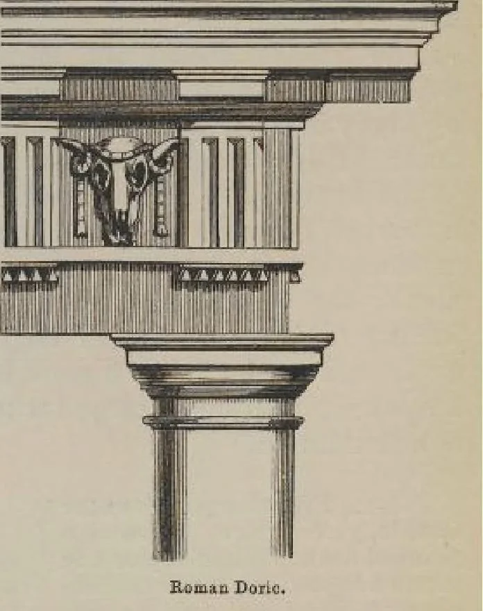 An illustration from A concise glossary of terms used in Grecian, Roman, Italian, and Gothic architecture, 1905, leaf 185