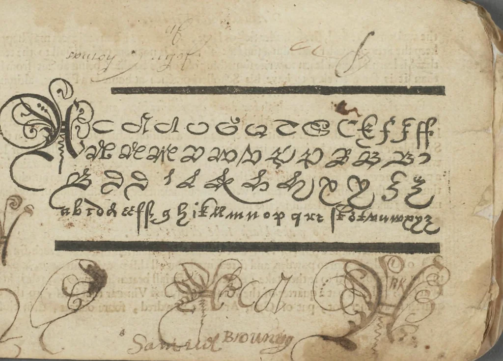 An illustration from Directions for writing, 1656, leaf 10