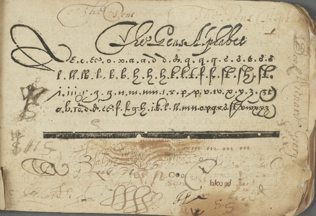 An illustration from Directions for writing, 1656, leaf 12