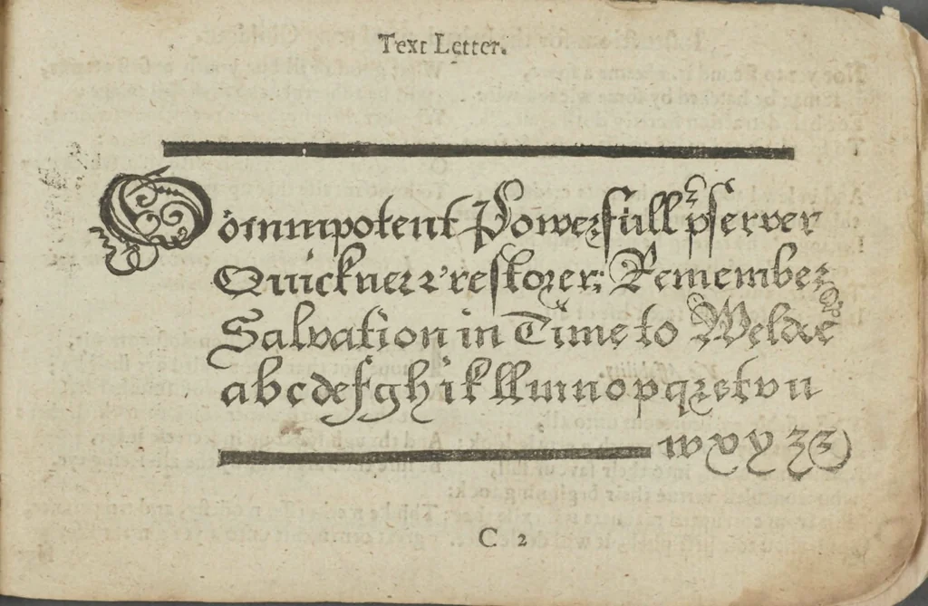 An illustration from Directions for writing, 1656, leaf 34
