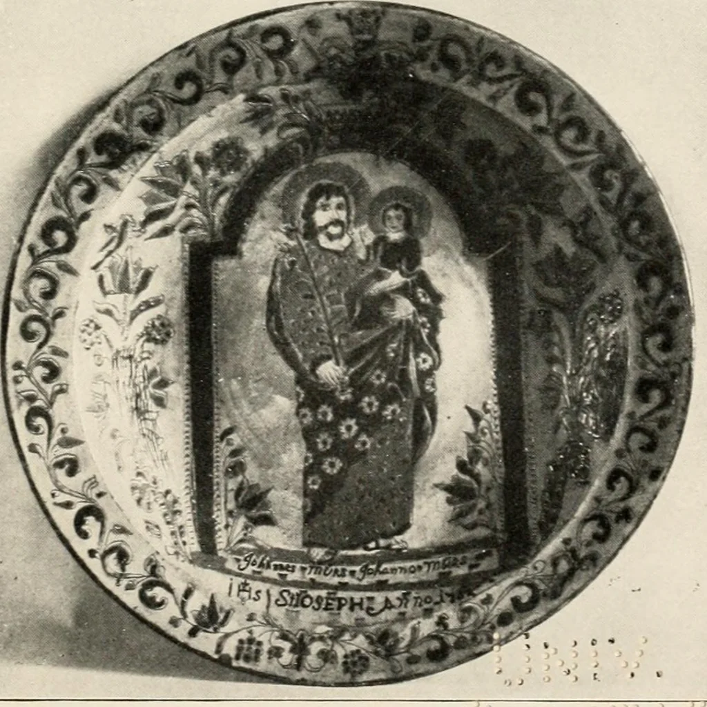An illustration from Lead glazed pottery. Part first (common clays): plain glazed, sgraffito and slip-decorated wares, 1907, leaf 18
