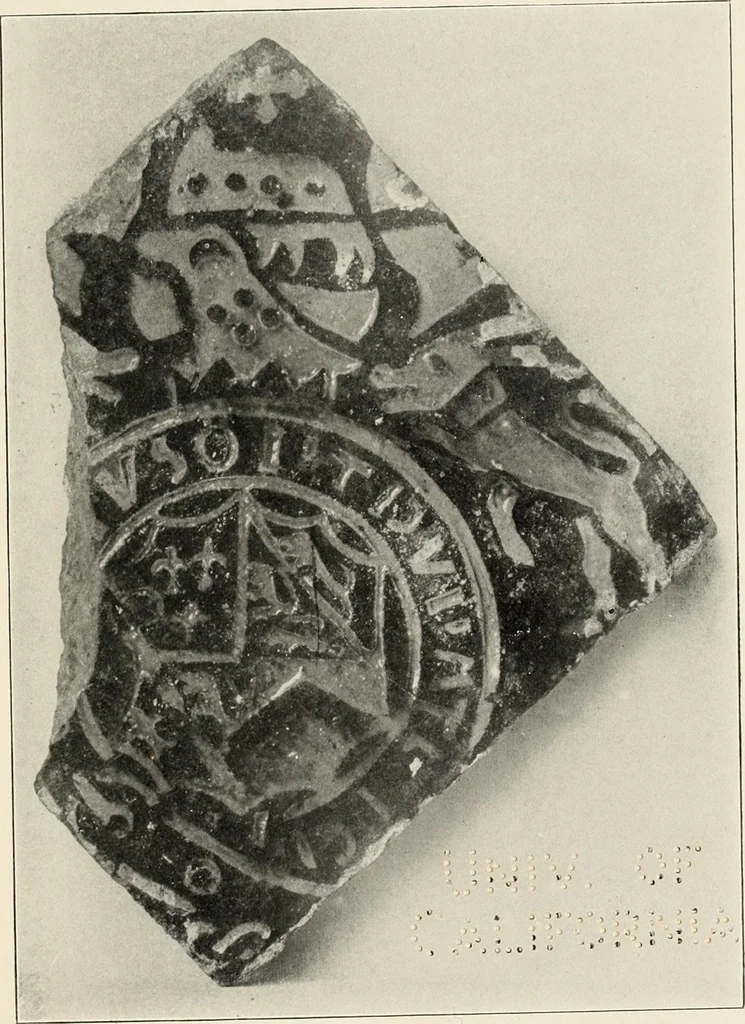 An illustration from Lead glazed pottery. Part first (common clays): plain glazed, sgraffito and slip-decorated wares, 1907, leaf 24