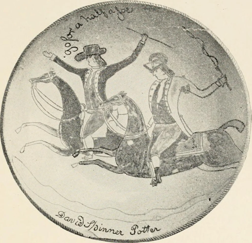 An illustration from Lead glazed pottery. Part first (common clays): plain glazed, sgraffito and slip-decorated wares, 1907, leaf 42
