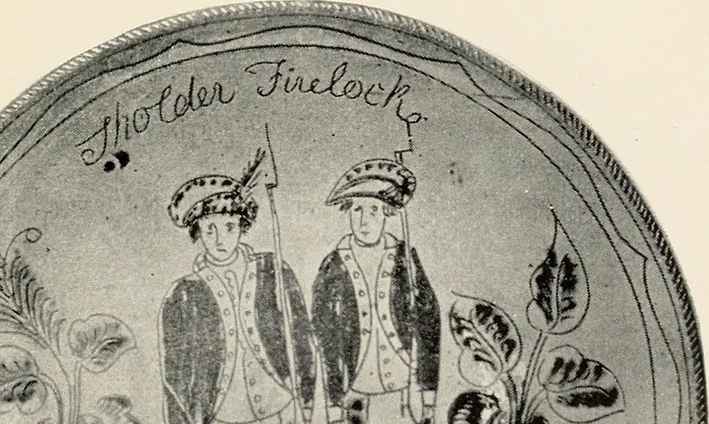 An illustration from Lead glazed pottery. Part first (common clays): plain glazed, sgraffito and slip-decorated wares, 1907, leaf 42