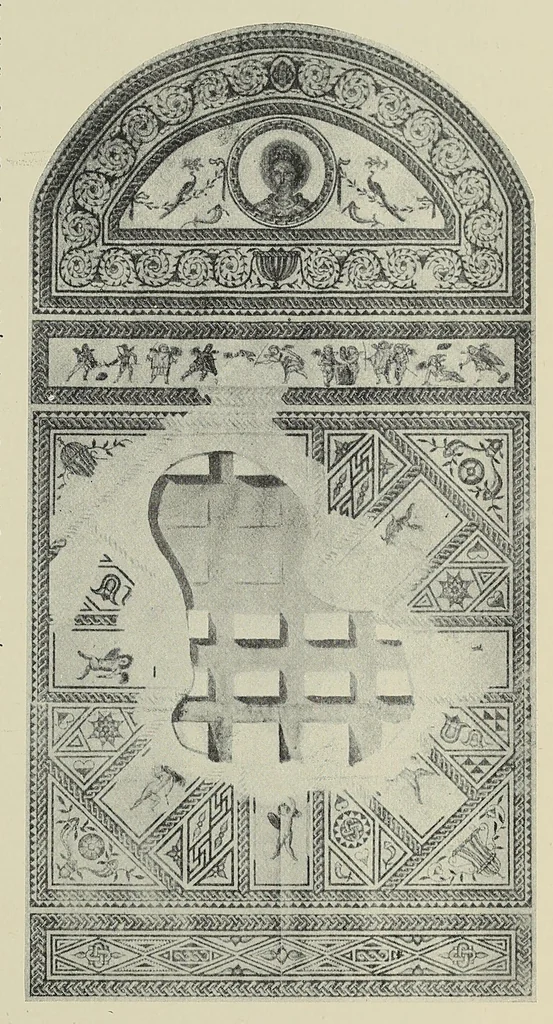 An illustration from Leadless decorative tiles, faience, and mosaic : comprising notes and excerpts on the history, materials, manufacture & use of ornamental flooring tiles, ceramic mosaic, and decorative tiles and faience, with complete series of recipes for tile-bodies, and for leadless glazes and art-tile enamels, 1904, leaf 101