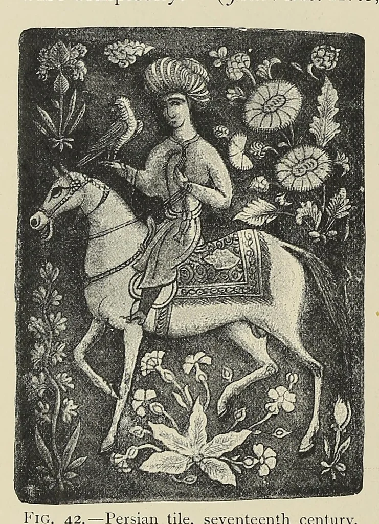 An illustration from Leadless decorative tiles, faience, and mosaic : comprising notes and excerpts on the history, materials, manufacture & use of ornamental flooring tiles, ceramic mosaic, and decorative tiles and faience, with complete series of recipes for tile-bodies, and for leadless glazes and art-tile enamels, 1904, leaf 130