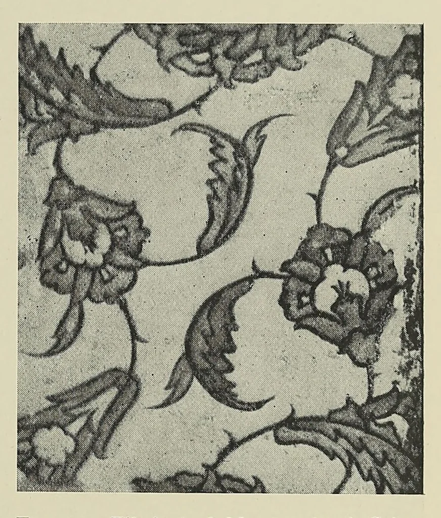 An illustration from Leadless decorative tiles, faience, and mosaic : comprising notes and excerpts on the history, materials, manufacture & use of ornamental flooring tiles, ceramic mosaic, and decorative tiles and faience, with complete series of recipes for tile-bodies, and for leadless glazes and art-tile enamels, 1904, leaf 153