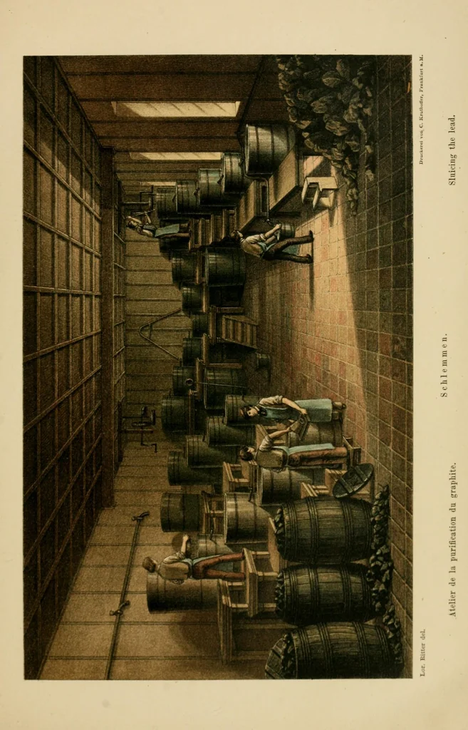 An illustration from The lead pencil manufactory of A.W. Faber at Stein near Nürnberg, Bavaria : an historical sketch, 1865, leaf 43