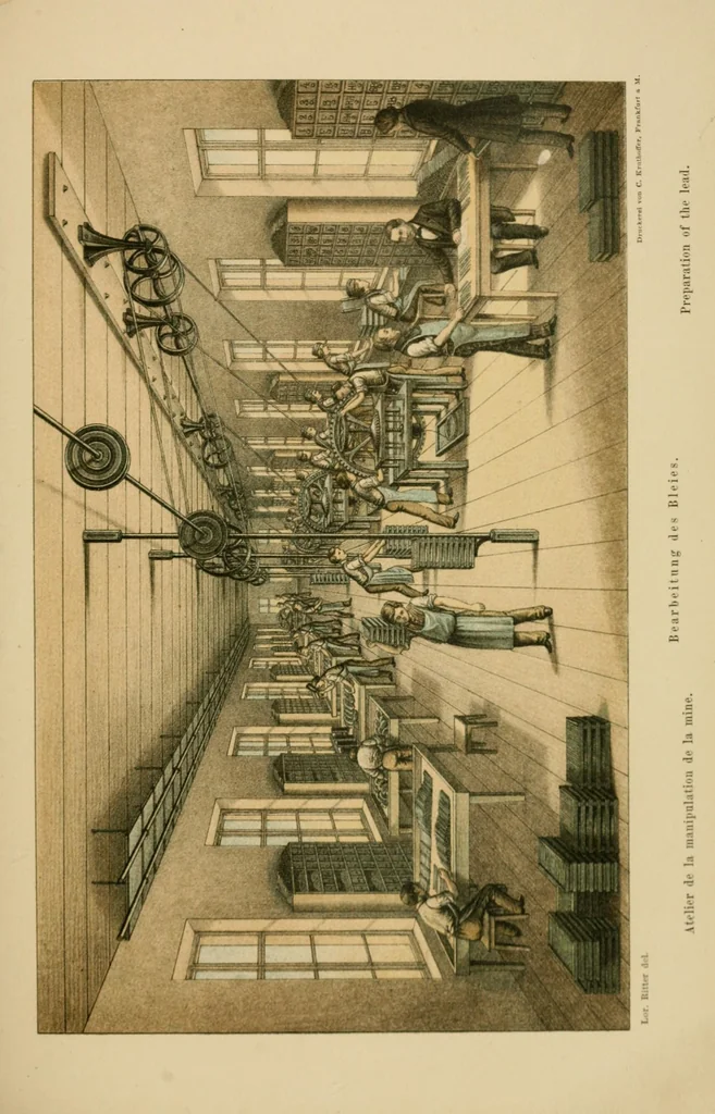 An illustration from The lead pencil manufactory of A.W. Faber at Stein near Nürnberg, Bavaria : an historical sketch, 1865, leaf 47