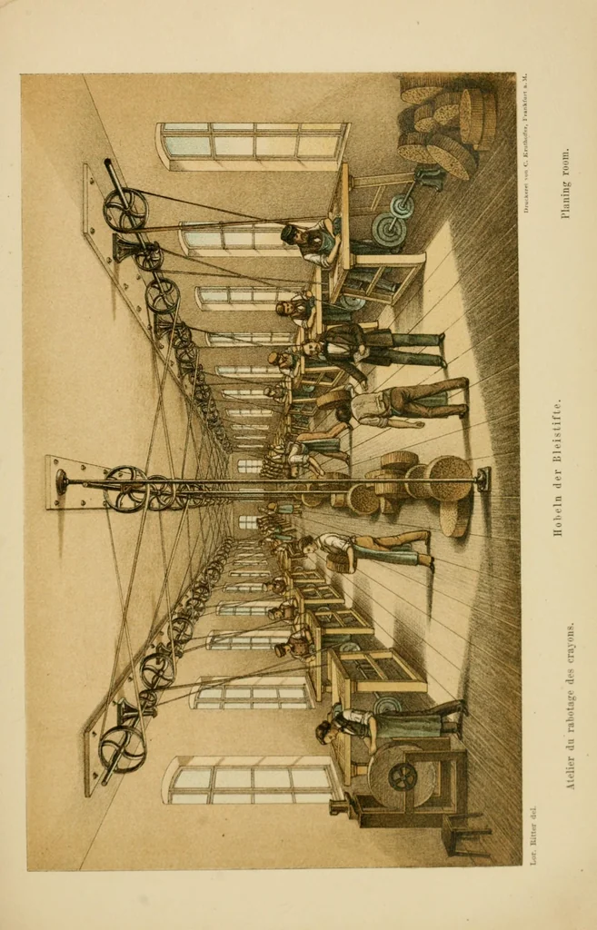 An illustration from The lead pencil manufactory of A.W. Faber at Stein near Nürnberg, Bavaria : an historical sketch, 1865, leaf 53