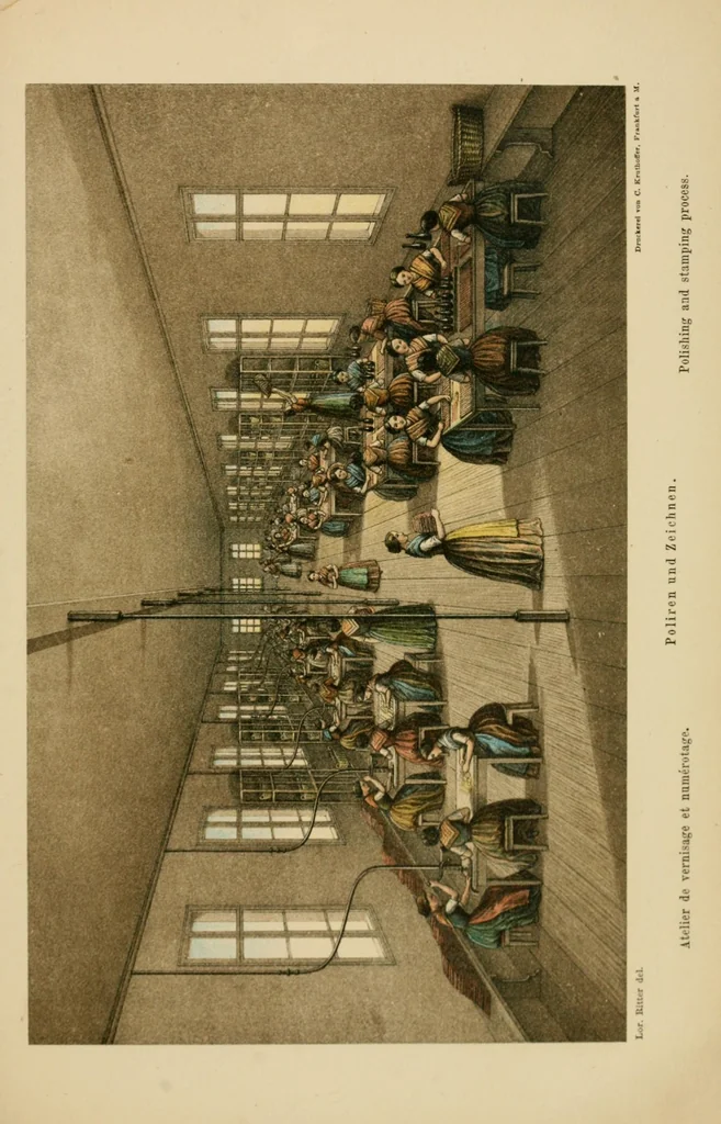 An illustration from The lead pencil manufactory of A.W. Faber at Stein near Nürnberg, Bavaria : an historical sketch, 1865, leaf 55