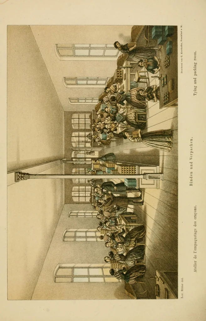An illustration from The lead pencil manufactory of A.W. Faber at Stein near Nürnberg, Bavaria : an historical sketch, 1865, leaf 57
