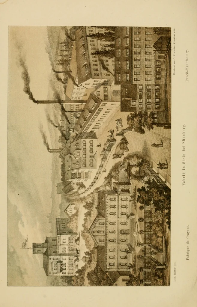 An illustration from The lead pencil manufactory of A.W. Faber at Stein near Nürnberg, Bavaria : an historical sketch, 1865, leaf 59