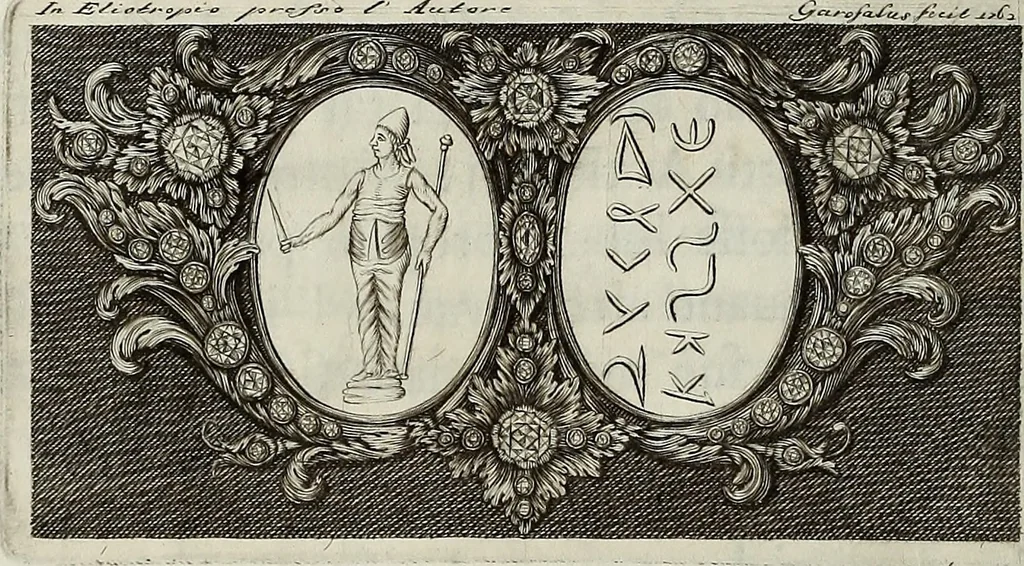 An illustration from Le antiche iscrizioni di Palermo : raccolte, e spiegate sotto gli auspizi dell'eccellentissimo Senato palermitano, grande di Spagna di prima classe, 1762, leaf 263
