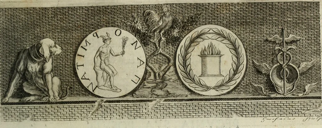 An illustration from Le antiche iscrizioni di Palermo : raccolte, e spiegate sotto gli auspizi dell'eccellentissimo Senato palermitano, grande di Spagna di prima classe, 1762, leaf 32