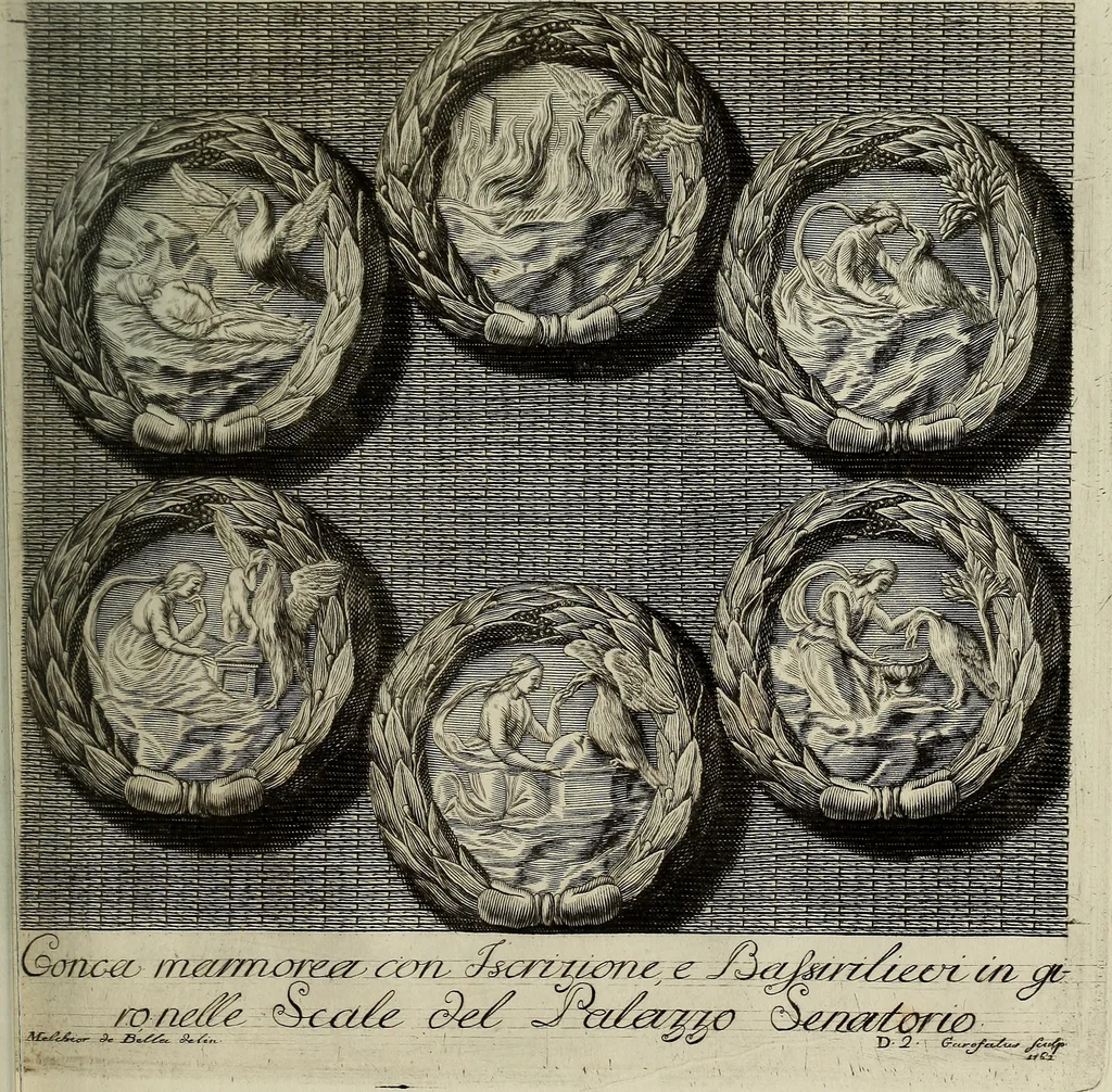 An illustration from Le antiche iscrizioni di Palermo : raccolte, e spiegate sotto gli auspizi dell'eccellentissimo Senato palermitano, grande di Spagna di prima classe, 1762, leaf 58