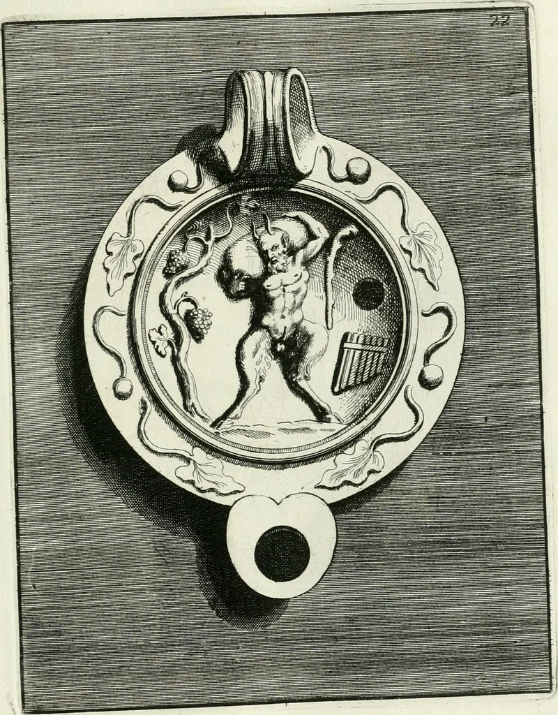 An illustration from Le antiche lucerne sepolcrali figurate : raccolte dalle caue sotterranee e grotte di Roma, nelle quali si contengono molte erudite memorie, 1691, leaf 150