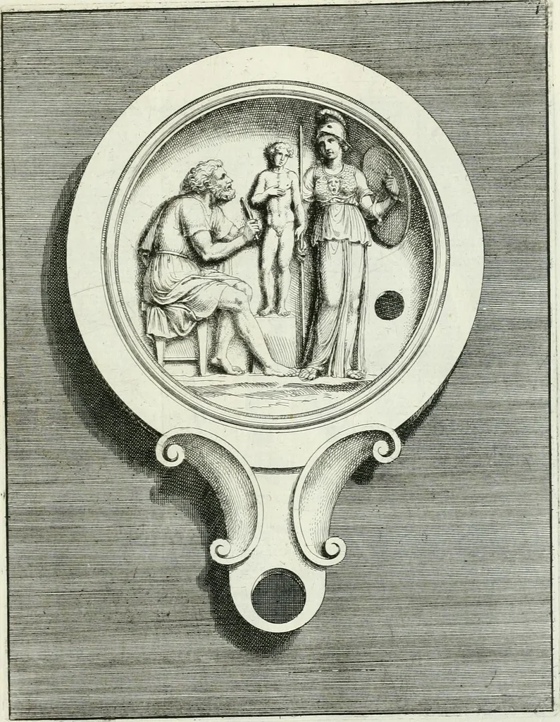 An illustration from Le antiche lucerne sepolcrali figurate : raccolte dalle caue sotterranee e grotte di Roma, nelle quali si contengono molte erudite memorie, 1691, leaf 16