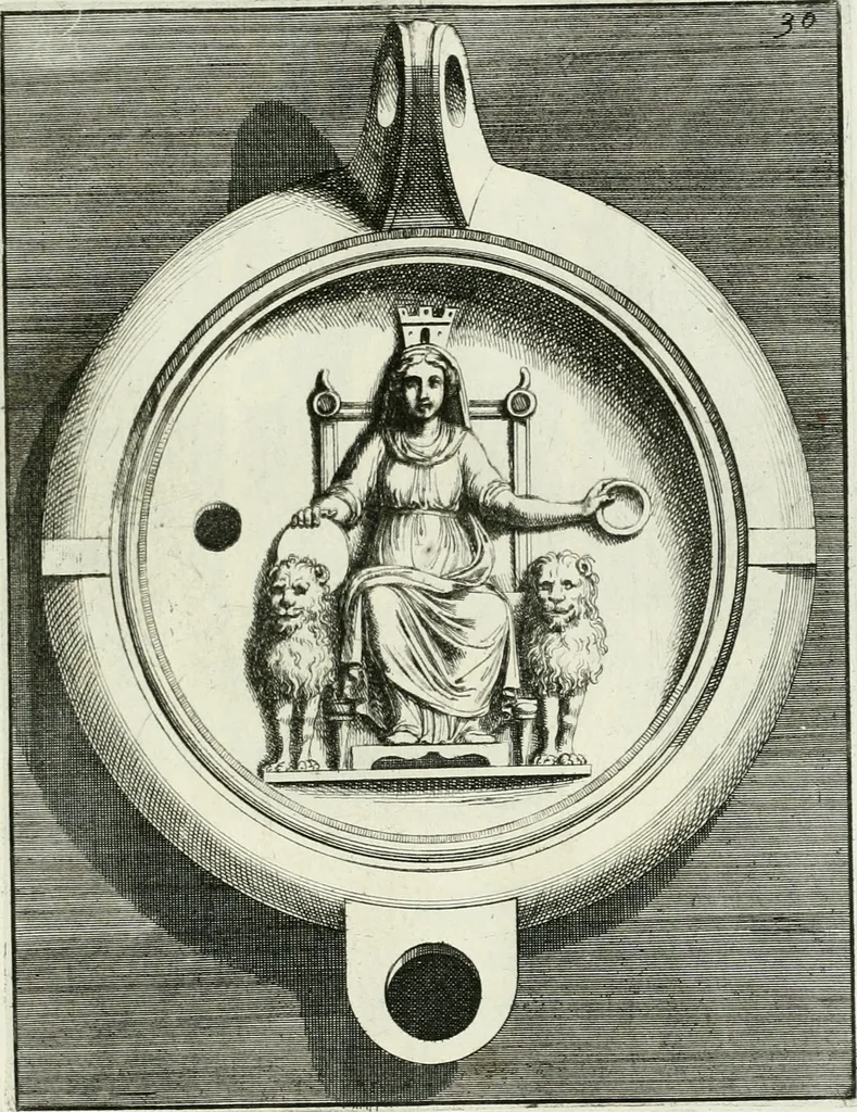An illustration from Le antiche lucerne sepolcrali figurate : raccolte dalle caue sotterranee e grotte di Roma, nelle quali si contengono molte erudite memorie, 1691, leaf 166