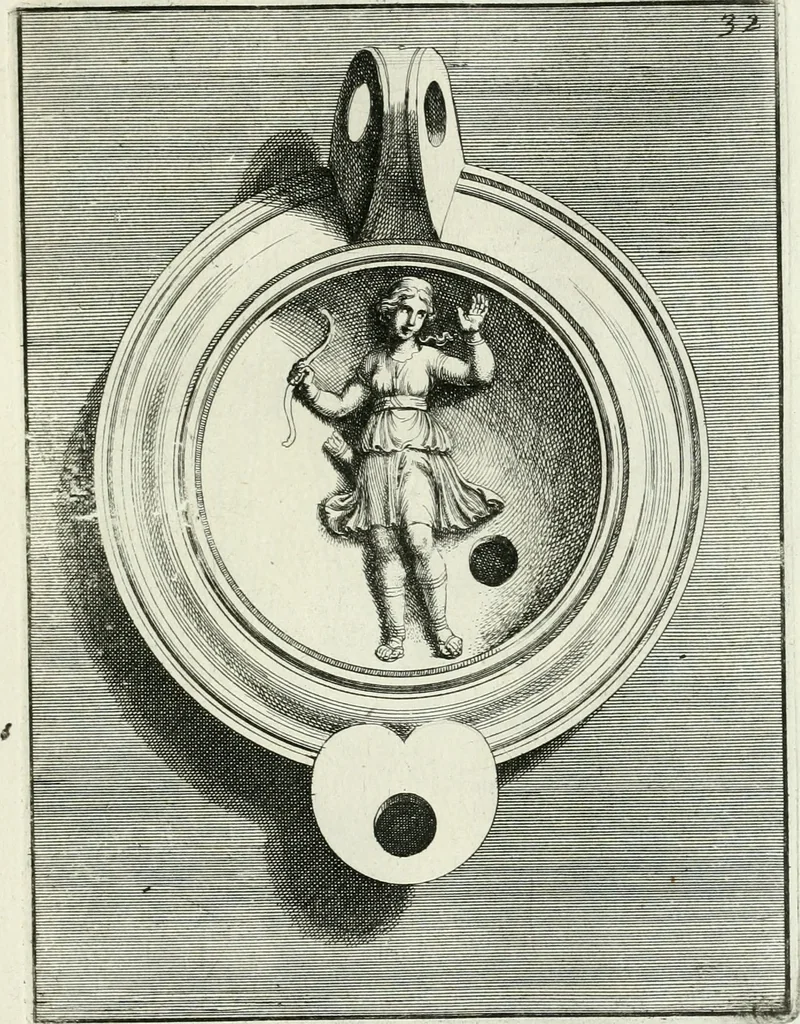 An illustration from Le antiche lucerne sepolcrali figurate : raccolte dalle caue sotterranee e grotte di Roma, nelle quali si contengono molte erudite memorie, 1691, leaf 170