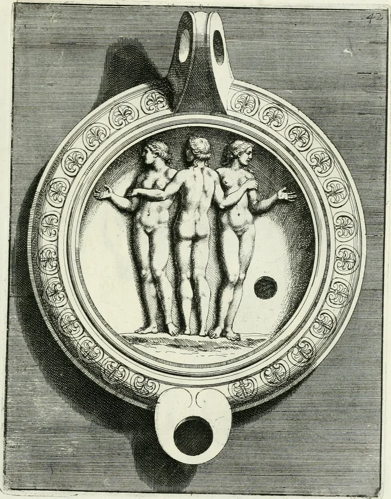An illustration from Le antiche lucerne sepolcrali figurate : raccolte dalle caue sotterranee e grotte di Roma, nelle quali si contengono molte erudite memorie, 1691, leaf 190