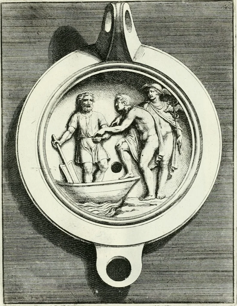 An illustration from Le antiche lucerne sepolcrali figurate : raccolte dalle caue sotterranee e grotte di Roma, nelle quali si contengono molte erudite memorie, 1691, leaf 38