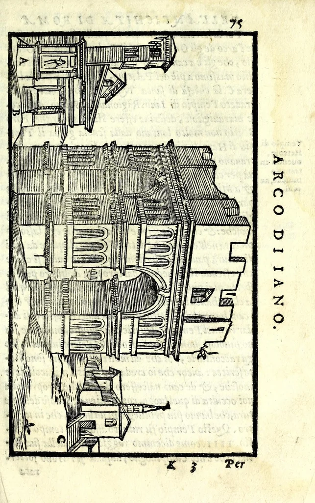 An illustration from Le antichità della citta di Roma : raccolte sotto brevita da diuersi antichi & moderni scrittori, 1588, leaf 153