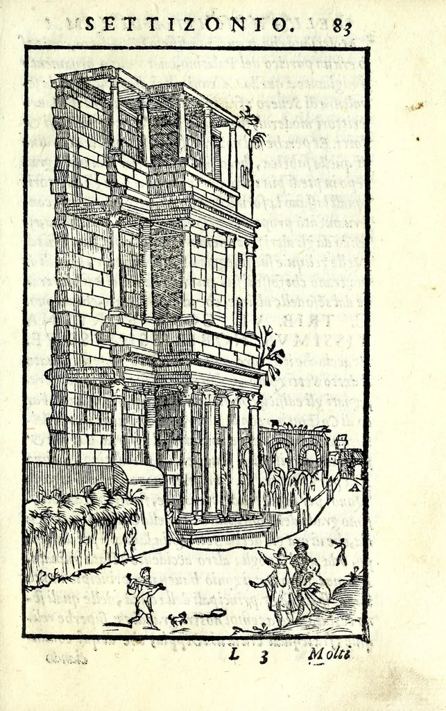 An illustration from Le antichità della citta di Roma : raccolte sotto brevita da diuersi antichi & moderni scrittori, 1588, leaf 169