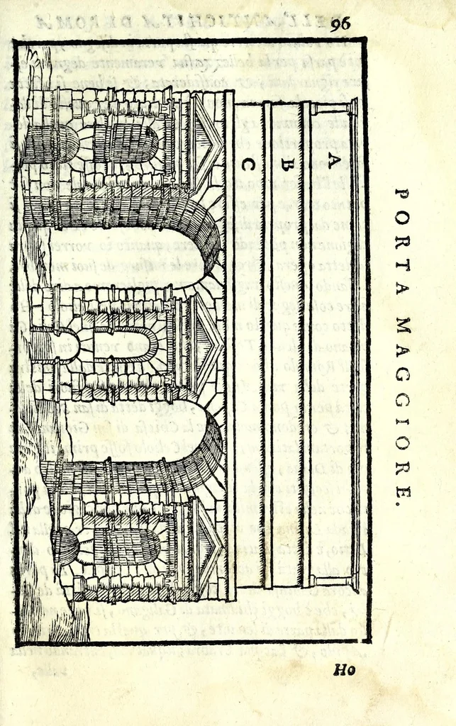 An illustration from Le antichità della citta di Roma : raccolte sotto brevita da diuersi antichi & moderni scrittori, 1588, leaf 195