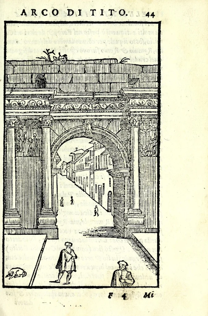 An illustration from Le antichità della citta di Roma : raccolte sotto brevita da diuersi antichi & moderni scrittori, 1588, leaf 91