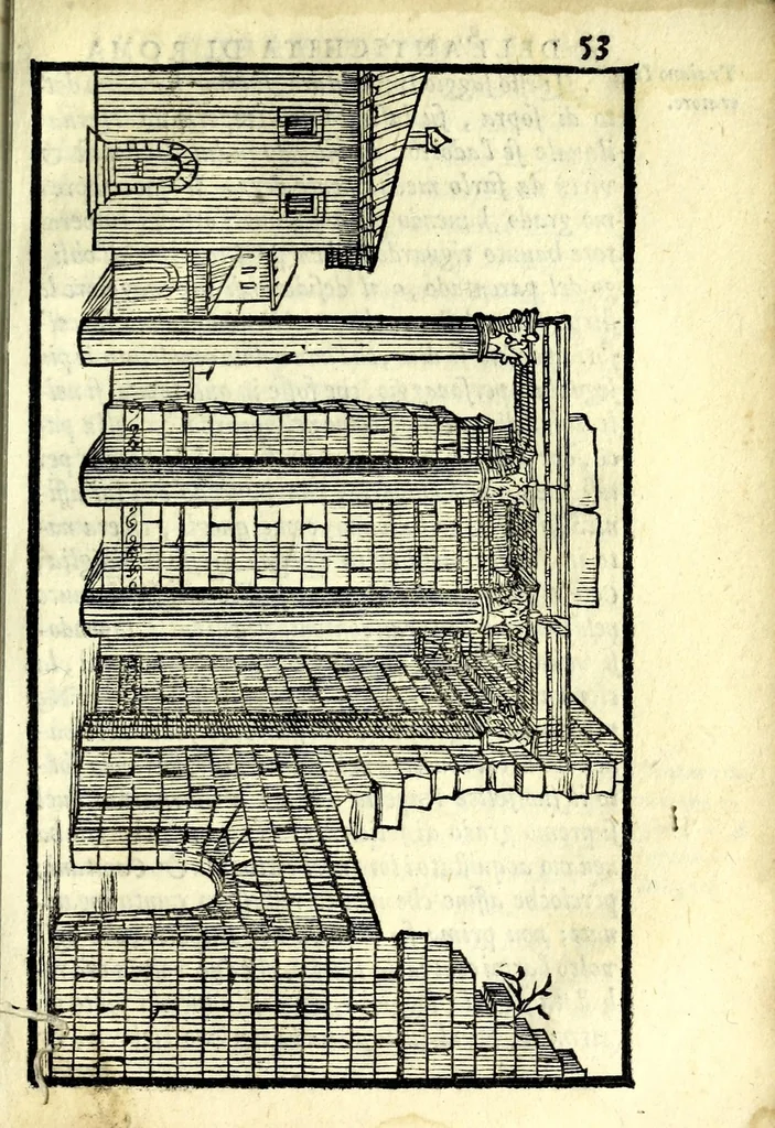 An illustration from Le antichità della città di Roma : raccolte sotto brevità da diuersi antichi & moderni scrittori, 1569, leaf 127