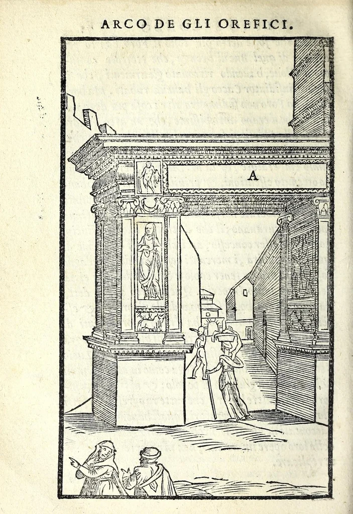 An illustration from Le antichità della città di Roma : raccolte sotto brevità da diuersi antichi & moderni scrittori, 1569, leaf 164