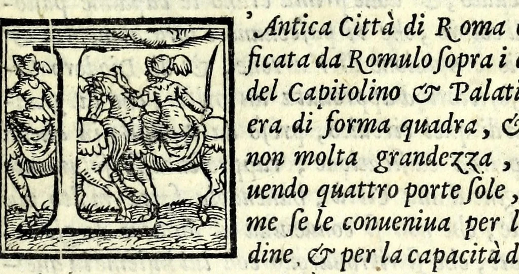An illustration from Le antichità della città di Roma : raccolte sotto brevità da diuersi antichi & moderni scrittori, 1569, leaf 21
