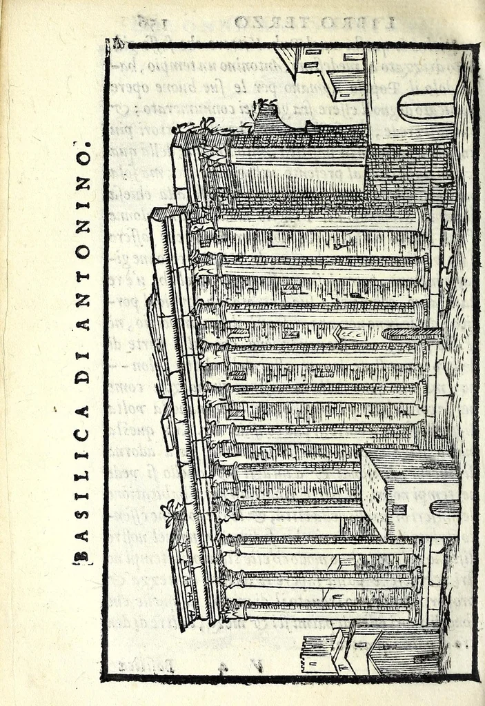 An illustration from Le antichità della città di Roma : raccolte sotto brevità da diuersi antichi & moderni scrittori, 1569, leaf 334