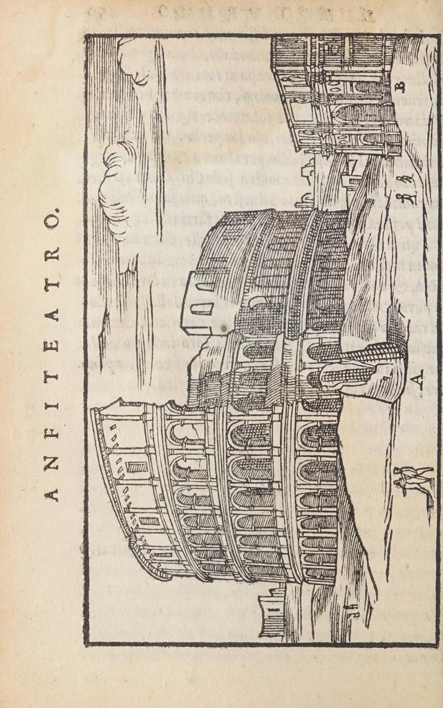 An illustration from Le antichità della citta di Roma, raccolte sotto brevita da diuersi antichi & moderni scrittori,, 1580, leaf 104