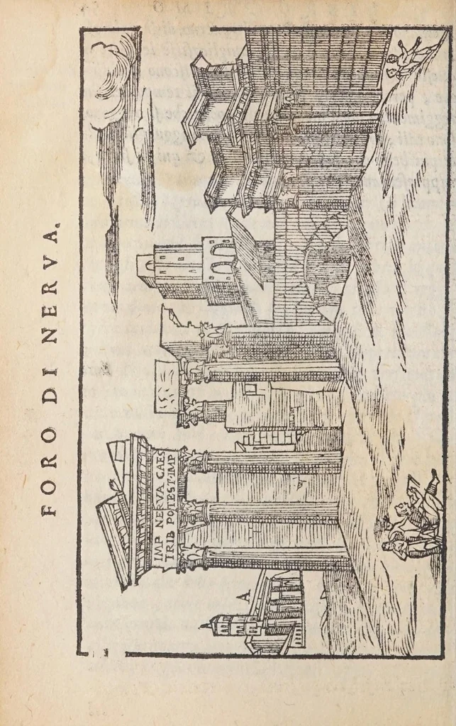 An illustration from Le antichità della citta di Roma, raccolte sotto brevita da diuersi antichi & moderni scrittori,, 1580, leaf 112