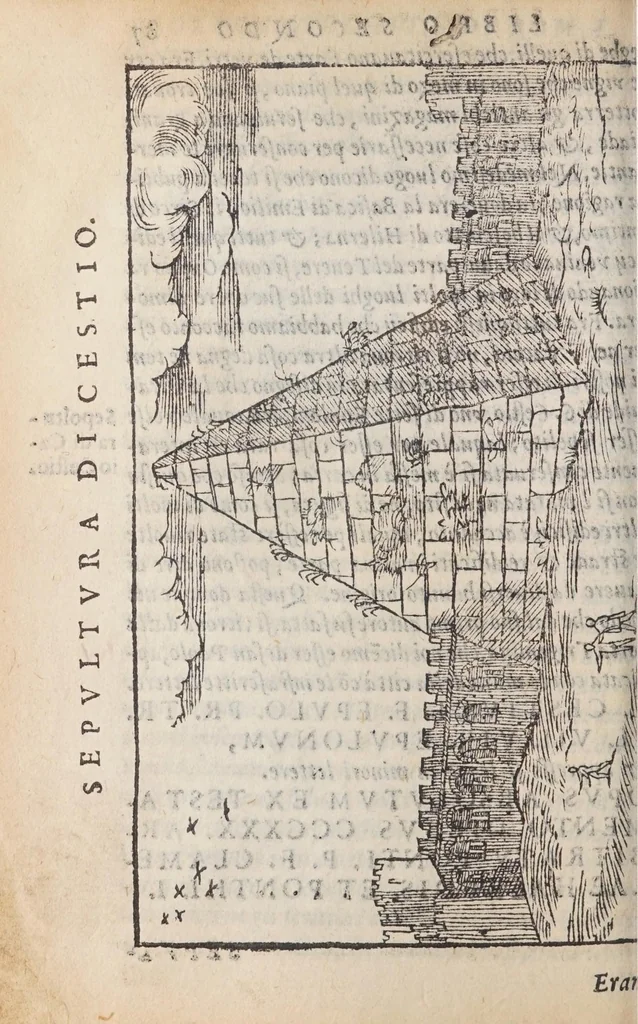 An illustration from Le antichità della citta di Roma, raccolte sotto brevita da diuersi antichi & moderni scrittori,, 1580, leaf 178