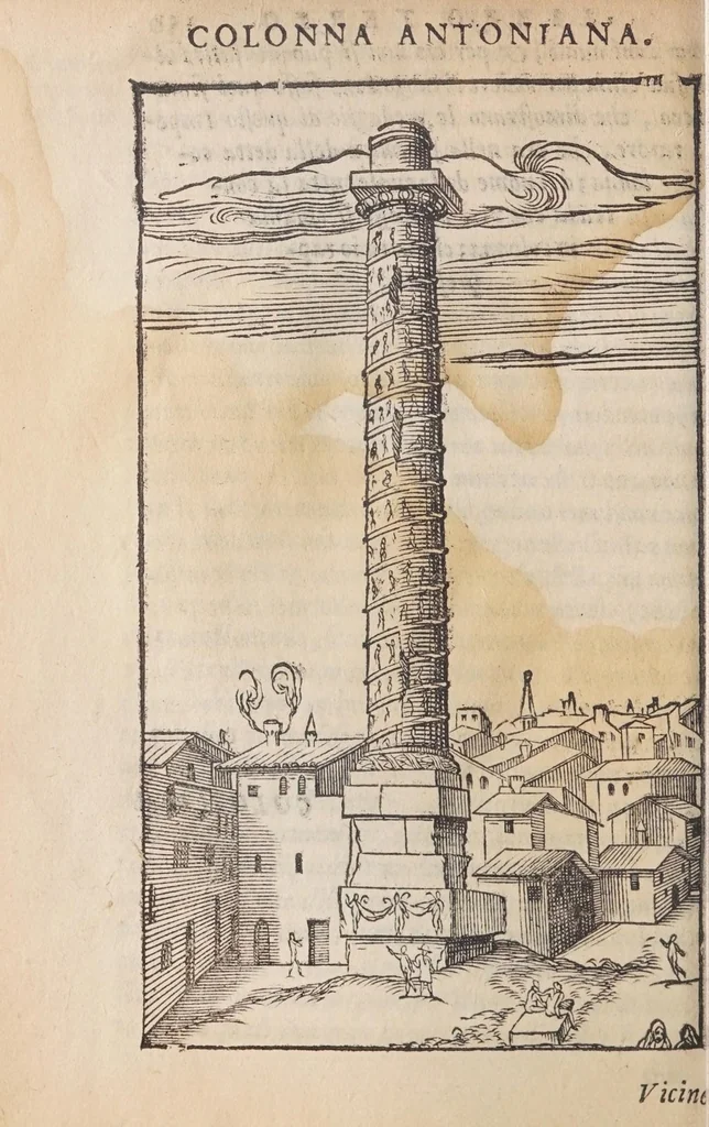 An illustration from Le antichità della citta di Roma, raccolte sotto brevita da diuersi antichi & moderni scrittori,, 1580, leaf 304
