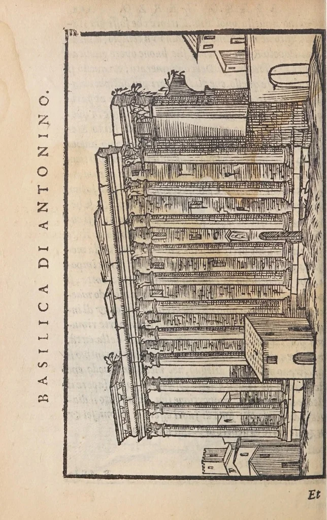 An illustration from Le antichità della citta di Roma, raccolte sotto brevita da diuersi antichi & moderni scrittori,, 1580, leaf 306