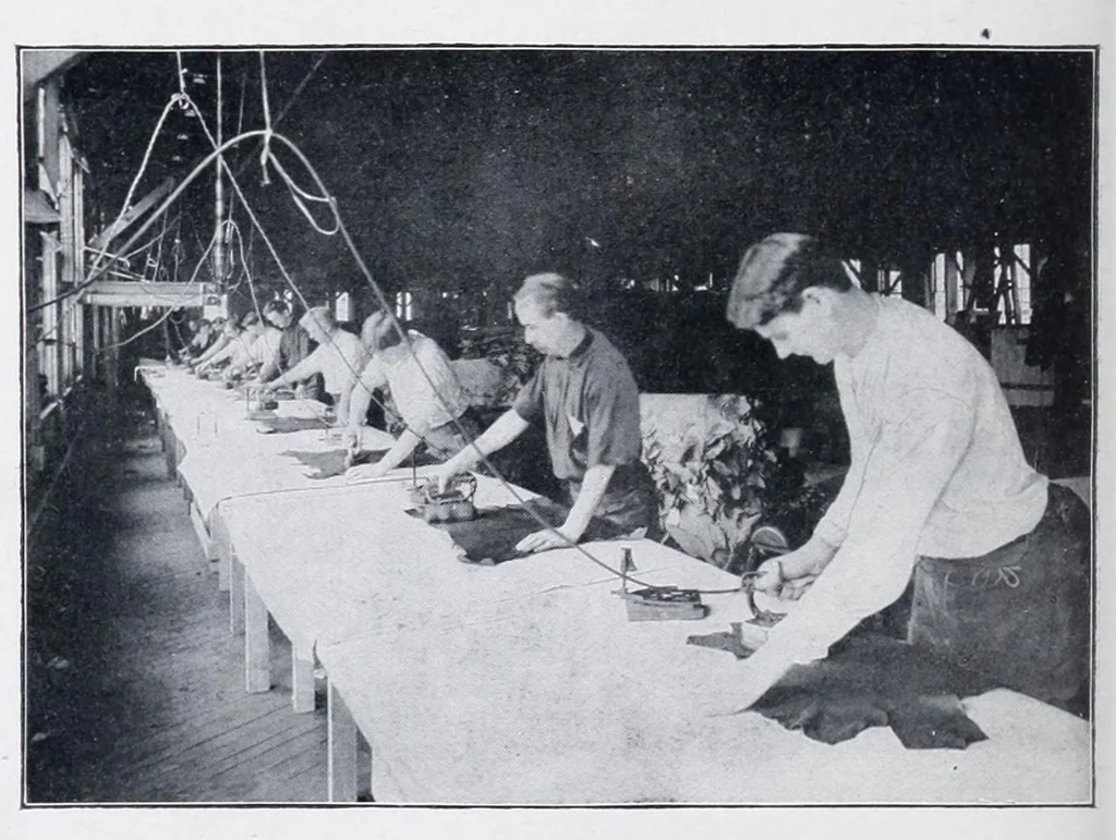 An illustration from Leather dressing, including dyeing, staining and finishing, 1907, leaf 352
