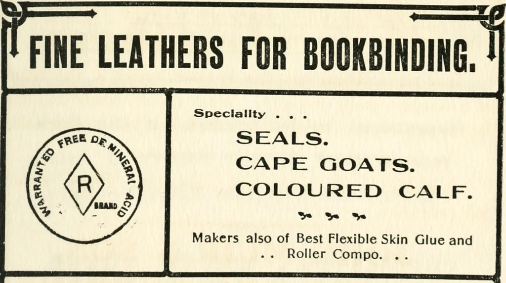 An illustration from Leather for libraries, 1905, leaf 68