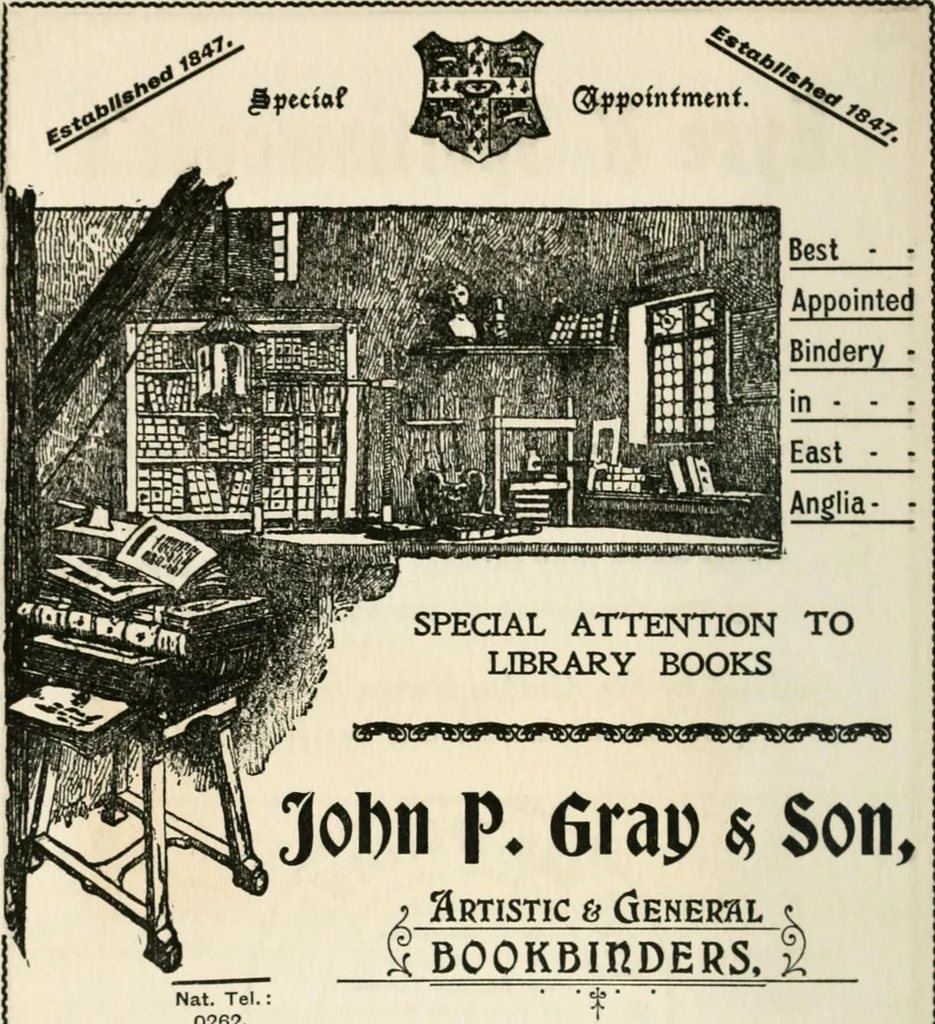An illustration from Leather for libraries, 1905, leaf 77