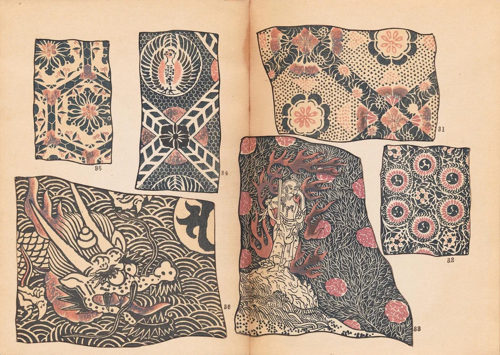 An illustration from Leathers of old Japan, 1800, leaf 19