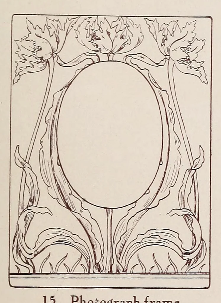 An illustration from Leather work, 1908, leaf 43