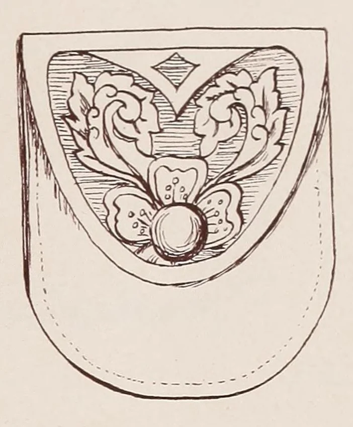 An illustration from Leather work, 1908, leaf 53