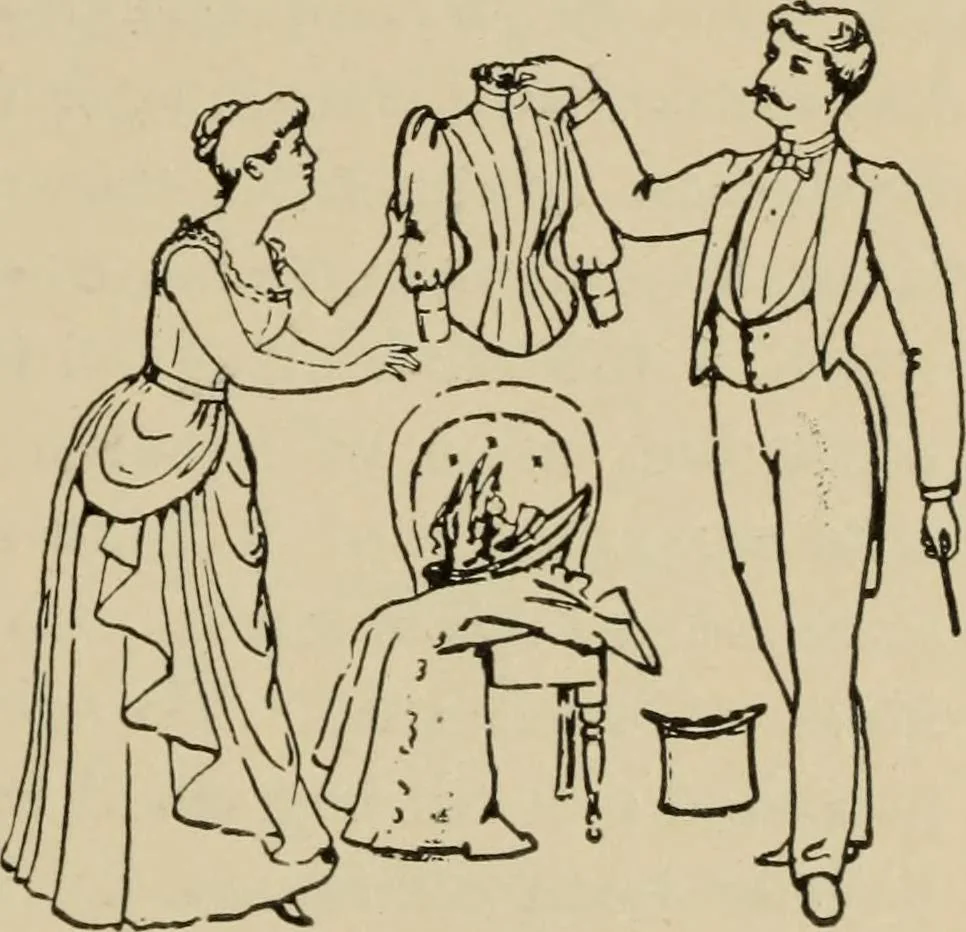 An illustration from Leaves from conjurers' scrap books : or, Modern magicians and their works, 1891, leaf 162